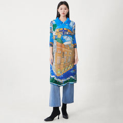 Luxe Plissé Cruise Print Tunic/Dress