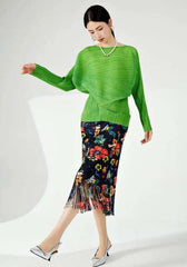 Classy Pleated Boat Neck Top