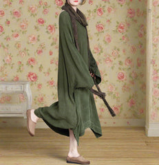 Luxury Boho Genuine Linen Dress