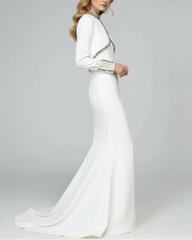 Crystal Embellished Capelet Dress