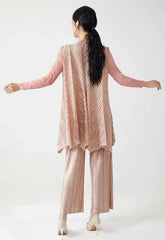 Luxury Formal Metallic Pleats Set