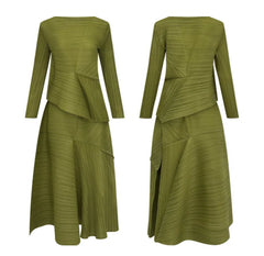 Elegant Plissé Skirt Set