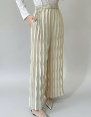 Luxury High-Waist Plissé Pants