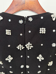 Luxury Formal Crystal Cape Dress