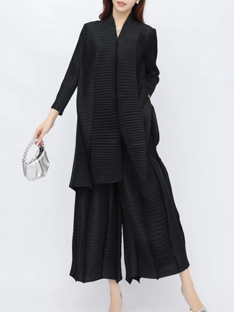 Luxe Pleated Tunic & Pant Set for Women