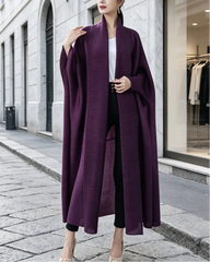 Extra Long Plisse Duster Coat