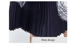 Luxe Black Wrap Top & Pleated Skirt Set