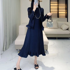 Luxury Pleats 2-Piece Dress Set