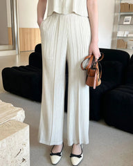Fluid Pleat Wide-Leg Pants