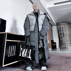 Men's Long Double Detachable Puffer Jacket