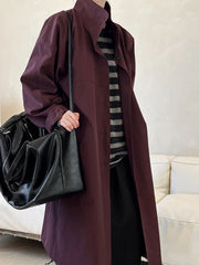 Oversized Cotton Trench Coat