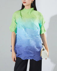 Luxury Pleated Asymmetric Top