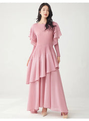 Luxury Pleats Ruffle Formal Dress