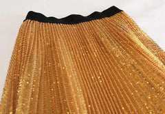 Glimmer Sequin Ruffled Skirt