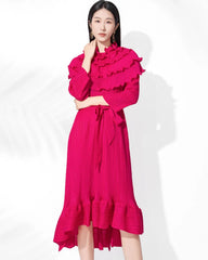 Luxury Pleated Midi Dress