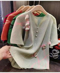 Luxury Pleated Stretchy Blouse