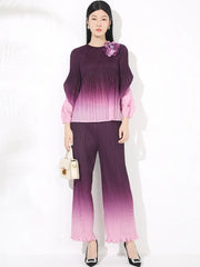 Truly Pleated Ombre Pant Set