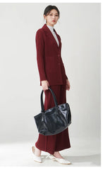 Luxury Plissé Blazer & Trousers