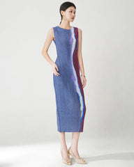 Luxury Pleated Sleeveless Dress