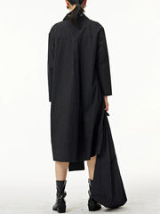 Black Eyelet Blouse Shirt Dress