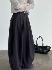 High-Waisted Wide-Leg Trousers