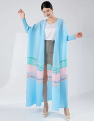 Luxury Flowing Plisse Duster