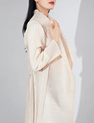 Premium Formal Plissé Duster Coat