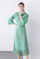 Luxury Cocktail Pleats Dress