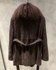 Luxury Suede Jacket with Shearling Fur