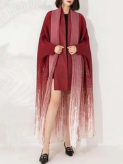 Luxury Pleated Travel Cardigan Coat