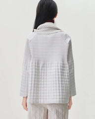 Luxe Cotton Pleated Jacket & Scarf