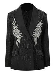 Luxury Crystal Embellished Blazer