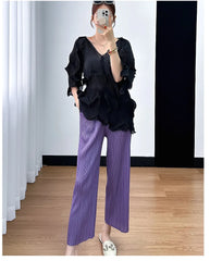 Elegant Petite Pleated 2-Piece Set