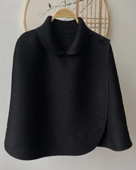 Luxury Pleated Capelet Top