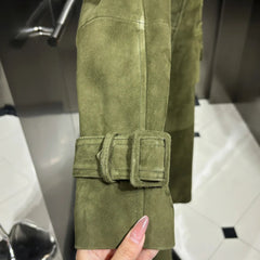 Genuine Sheepskin Suede Coat