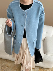 Luxury Wool-Blend Jacket & Scarf