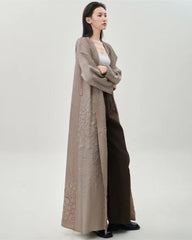 Luxury Travel Plissé Maxi Coat