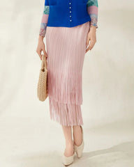Luxury Pleated Tassel Skirt