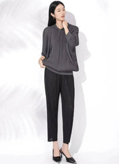 Luxe Batwing Plisse Hoodie
