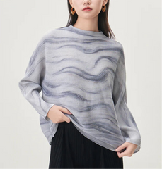 Luxury Micro-Pleated Knit Top