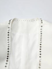 Luxury Distressed Studded Blazer