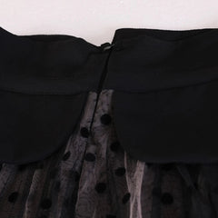 High-Waisted Polka Dot Tulle Skirt