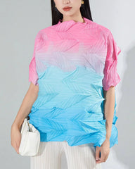 Luxury Pleated Asymmetric Top