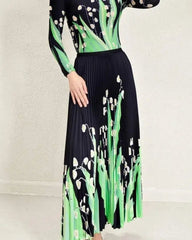 Elegant Pleated Skirt Set