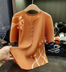 Luxury Pleated Stretchy Blouse