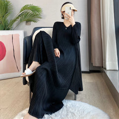 Japanese Oversized Plissé Pleated Shirt & Pants