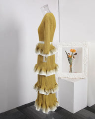 Luxe Tiered Ruffle Pleats Dress