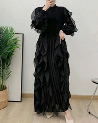 Luxurious Plissé Ruffles Dress