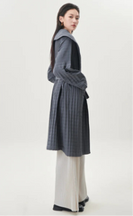 Premium Pleated & Quilted Coat