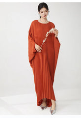 Luxury Designer Pleated Maxi Kaftan Dress